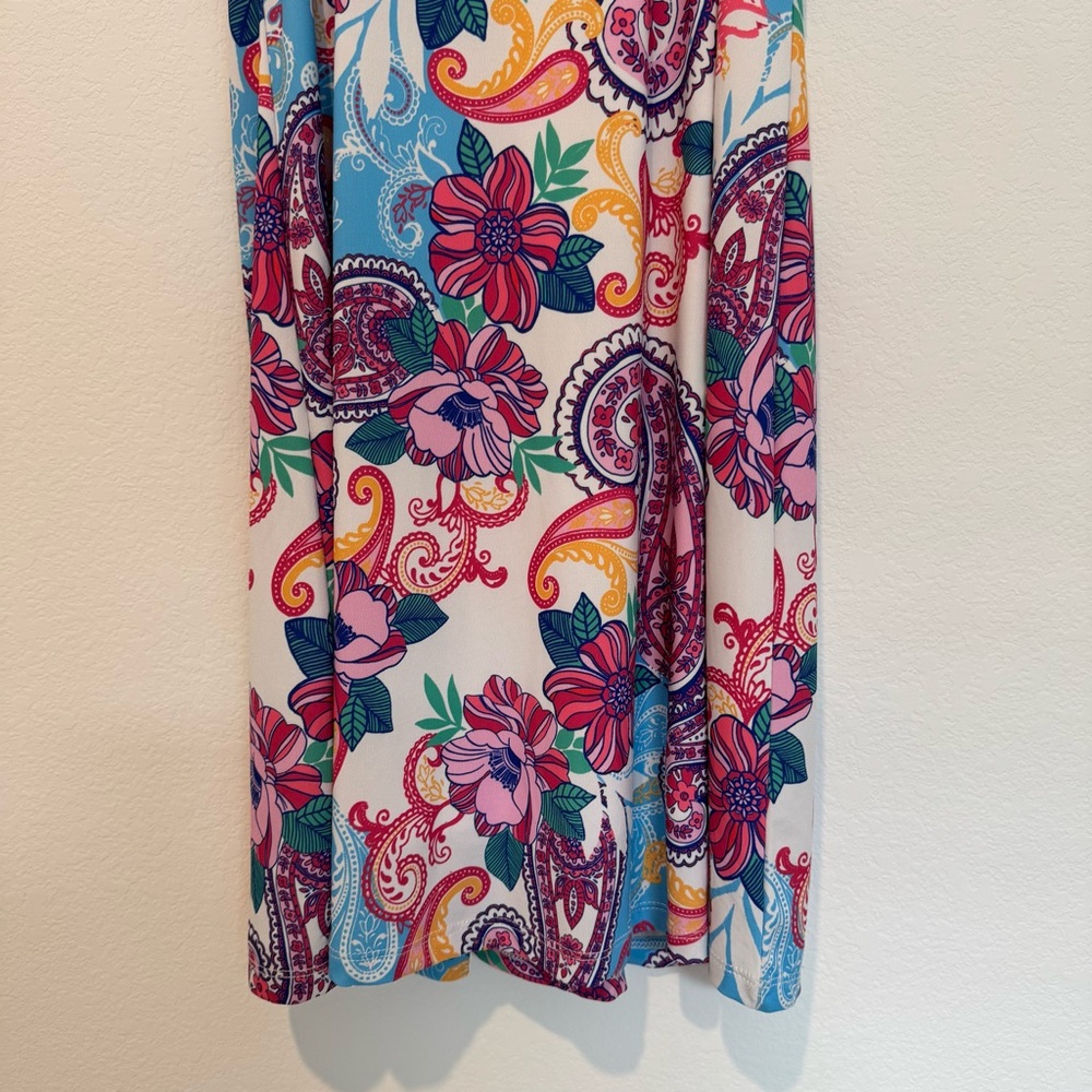 Boston Proper Paisley Print Tank Short Dress - Picture 3 of 8